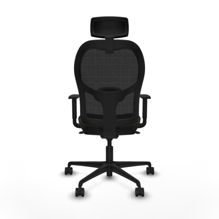 Jorquera sincro malla negra bali negro brazos 1D base nailon cabecero 2D ruedas 65mm nailon