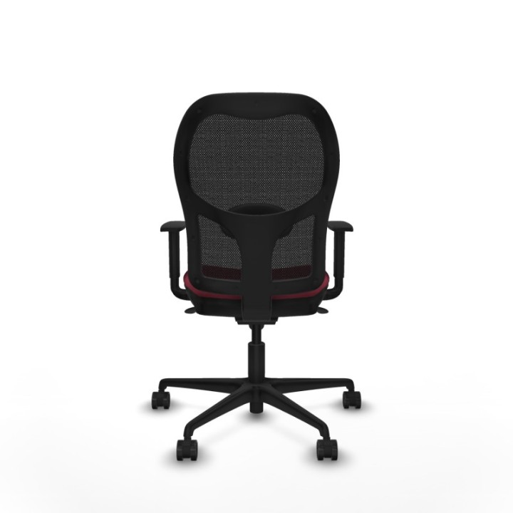 Jorquera sincro malla negra bali granate brazos 1D base nailon  ruedas 65mm nailon