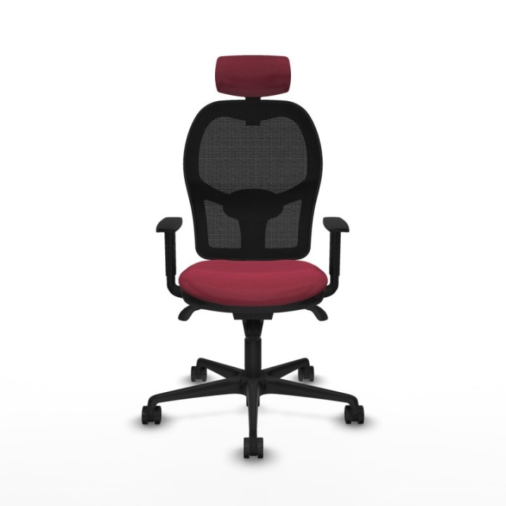 Jorquera sincro malla negra bali granate brazos 1D base nailon cabecero 2D ruedas 65mm nailon