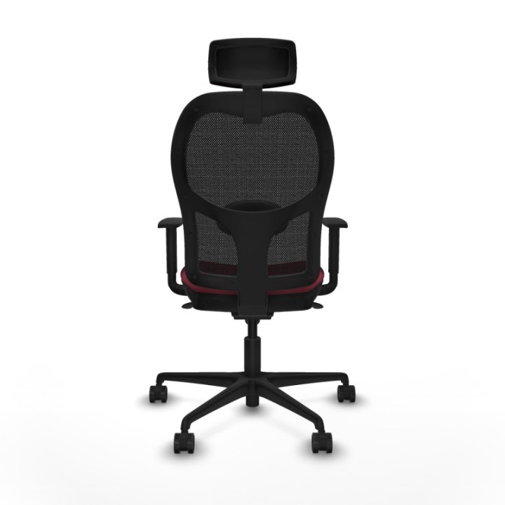 Jorquera sincro malla negra bali granate brazos 1D base nailon cabecero 2D ruedas 65mm nailon