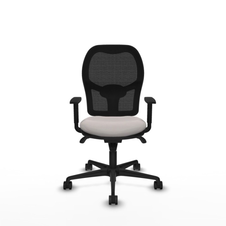 Jorquera sincro malla negra similpiel blanco brazos 1D base nailon  ruedas 65mm nailon