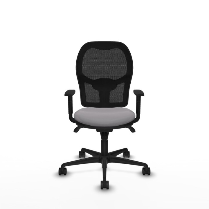 Jorquera sincro malla negra similpiel gris brazos 1D base nailon  ruedas 65mm nailon