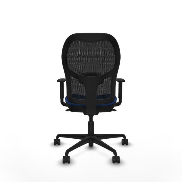 Jorquera sincro malla negra similpiel azul brazos 1D base nailon  ruedas 65mm nailon