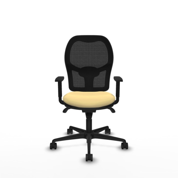 Jorquera sincro malla negra similpiel crema brazos 1D base nailon  ruedas 65mm nailon