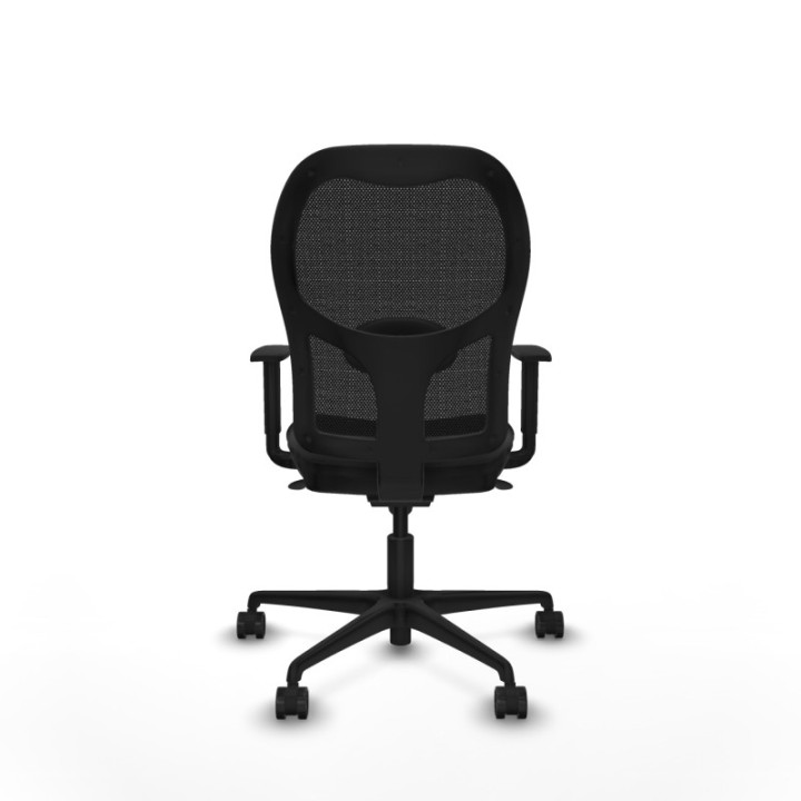 Jorquera sincro malla negra similpiel gris oscuro brazos 1D base nailon  ruedas 65mm nailon