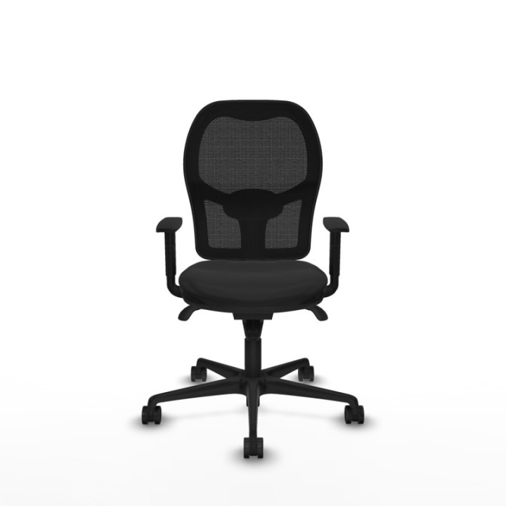 Jorquera sincro malla negra similpiel negro brazos 1D base nailon  ruedas 65mm nailon