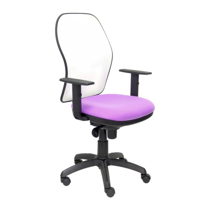 Silla Jorquera malla blanca asiento bali lila
