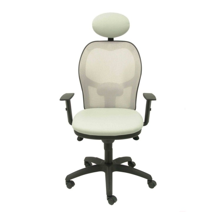 Silla Jorquera malla gris asiento bali gris claro con cabecero fijo