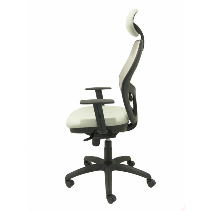 Silla Jorquera malla gris asiento bali gris claro con cabecero fijo