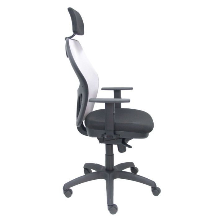 Silla Jorquera malla gris asiento bali negro cabecero regulable