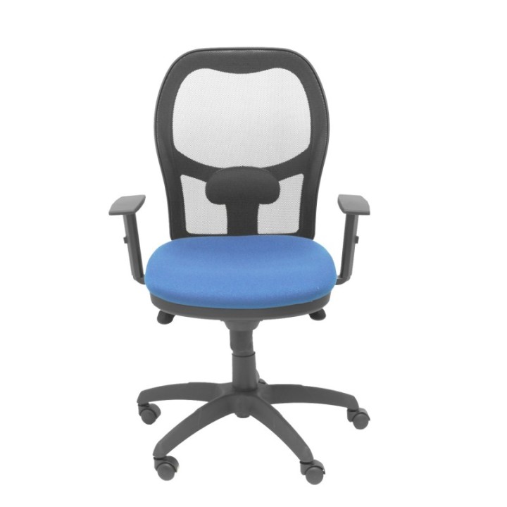 Silla Jorquera malla negra asiento bali azul marino