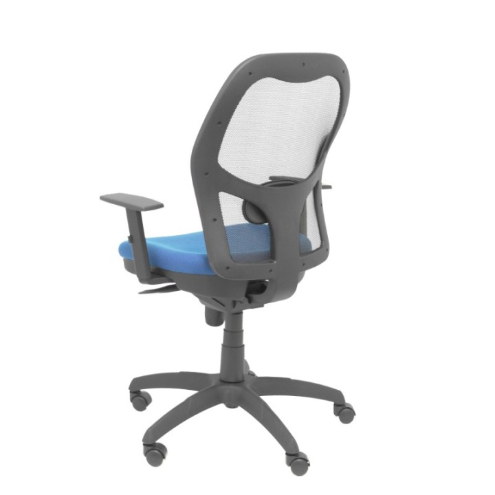 Silla Jorquera malla negra asiento bali azul marino