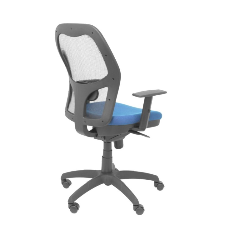 Silla Jorquera malla negra asiento bali azul marino
