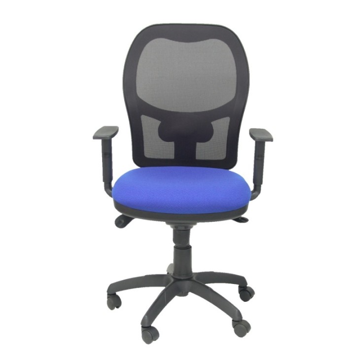 Silla Jorquera malla negra asiento bali azul