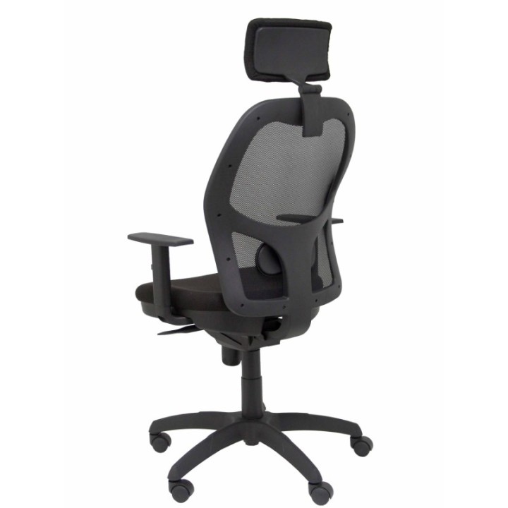 Silla Jorquera malla negra asiento bali negro cabecero regulable