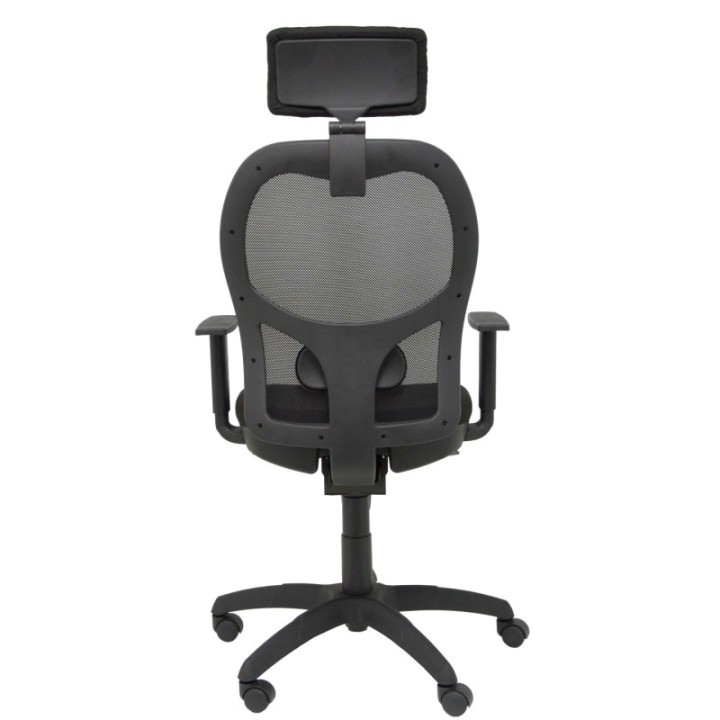 Silla Jorquera malla negra asiento bali negro cabecero regulable