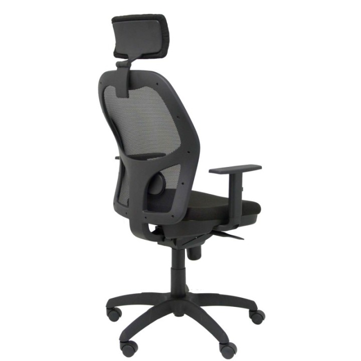 Silla Jorquera malla negra asiento bali negro cabecero regulable