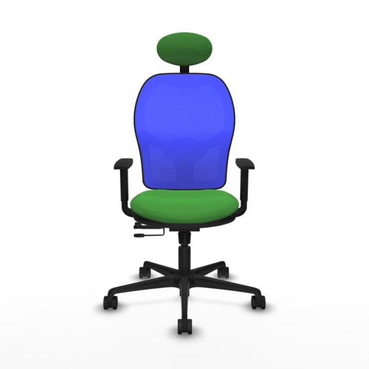 Jorquera traslack malla azul bali verde brazos 1D base nailon cabecero fijo ruedas 65mm nailon