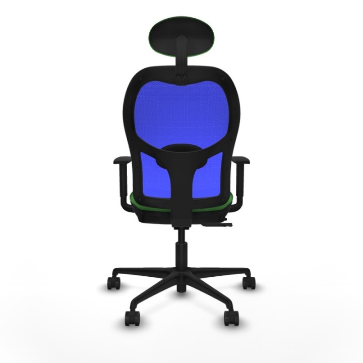 Jorquera traslack malla azul bali verde brazos 1D base nailon cabecero fijo ruedas 65mm nailon