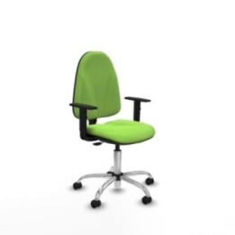 Algarra CP bali pistacho brazos 1D base cromada ruedas autofrenantes 50mm