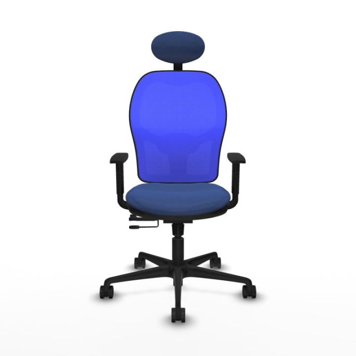 Jorquera traslack malla azul bali azul marino brazos 1D base nailon cabecero fijo ruedas 65mm nailon