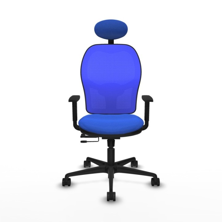 Jorquera traslack malla azul bali azul brazos 1D base nailon cabecero fijo ruedas 65mm nailon