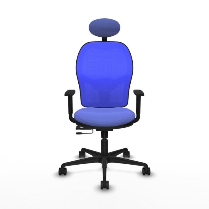 Jorquera traslack malla azul bali azul claro brazos 1D base nailon cabecero fijo ruedas 65mm nailon