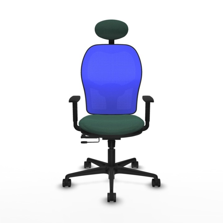 Jorquera traslack malla azul bali verde botella brazos 1D base nailon cabecero fijo ruedas 65mm nailon