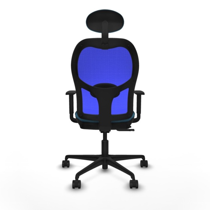 Jorquera traslack malla azul bali verde petroleo brazos 1D base nailon cabecero fijo ruedas 65mm nailon