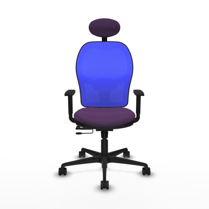 Jorquera traslack malla azul bali morado brazos 1D base nailon cabecero fijo ruedas 65mm nailon