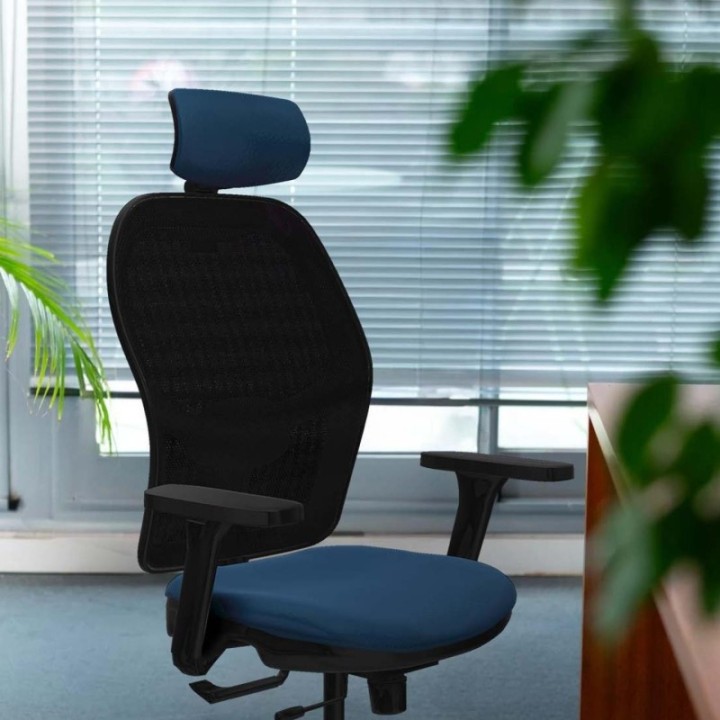 Jorquera traslack malla azul similpiel crema brazos 3D base nailon cabecero 2D ruedas 65mm engomada