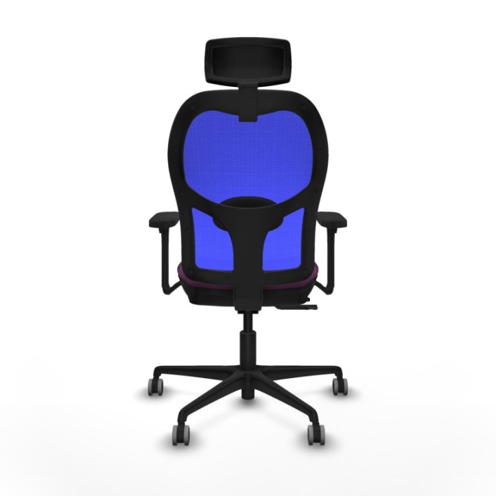 Jorquera traslack malla azul similpiel morado brazos 3D base nailon cabecero 2D ruedas 65mm engomada