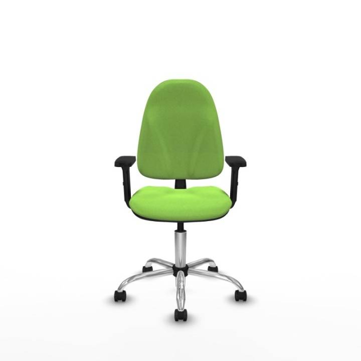 Algarra CP bali pistacho brazos 2D base cromada ruedas autofrenantes 50mm