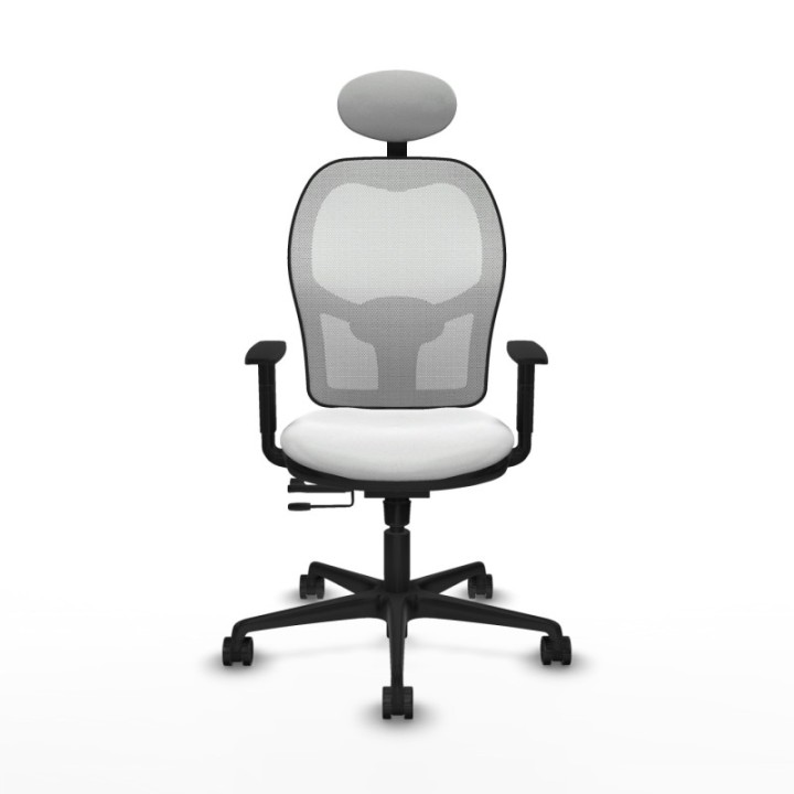 Jorquera traslack malla blanca bali blanco brazos 1D base nailon cabecero fijo ruedas 65mm nailon