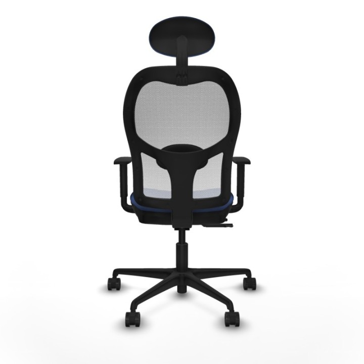 Jorquera traslack malla blanca bali azul marino brazos 1D base nailon cabecero fijo ruedas 65mm nailon