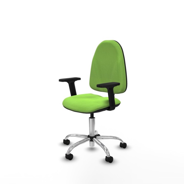 Algarra CP bali pistacho brazos 2D base cromada ruedas nailon 50mm