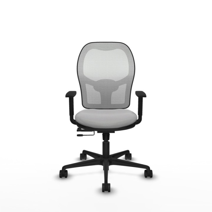 Jorquera traslack malla blanca bali gris claro brazos 1D base nailon  ruedas 65mm nailon