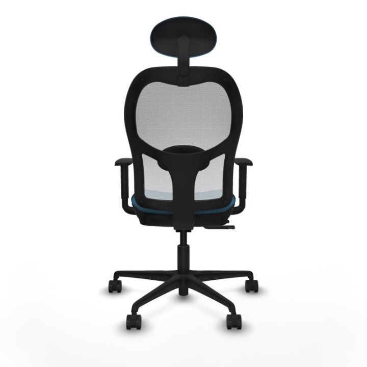 Jorquera traslack malla blanca bali verde petroleo brazos 1D base nailon cabecero fijo ruedas 65mm nailon