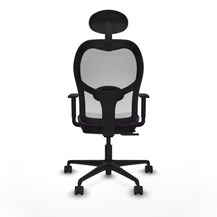 Jorquera traslack malla blanca bali morado brazos 1D base nailon cabecero fijo ruedas 65mm nailon