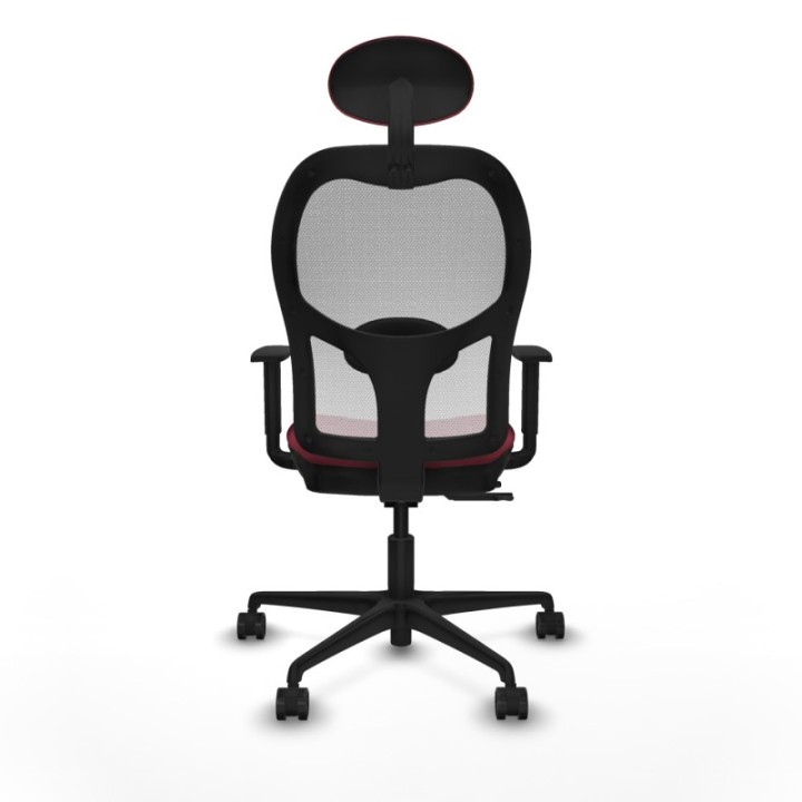 Jorquera traslack malla blanca bali granate brazos 1D base nailon cabecero fijo ruedas 65mm nailon