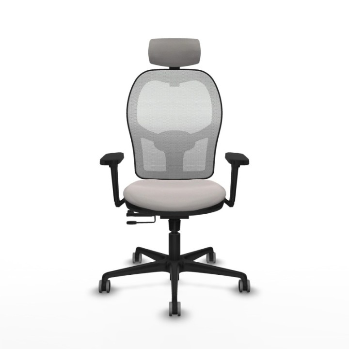 Jorquera traslack malla blanca similpiel blanco brazos 3D base nailon cabecero 2D ruedas 65mm engomada