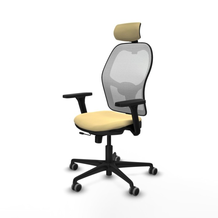 Jorquera traslack malla blanca similpiel crema brazos 3D base nailon cabecero 2D ruedas 65mm engomada