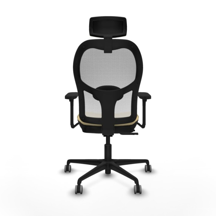 Jorquera traslack malla blanca similpiel crema brazos 3D base nailon cabecero 2D ruedas 65mm engomada