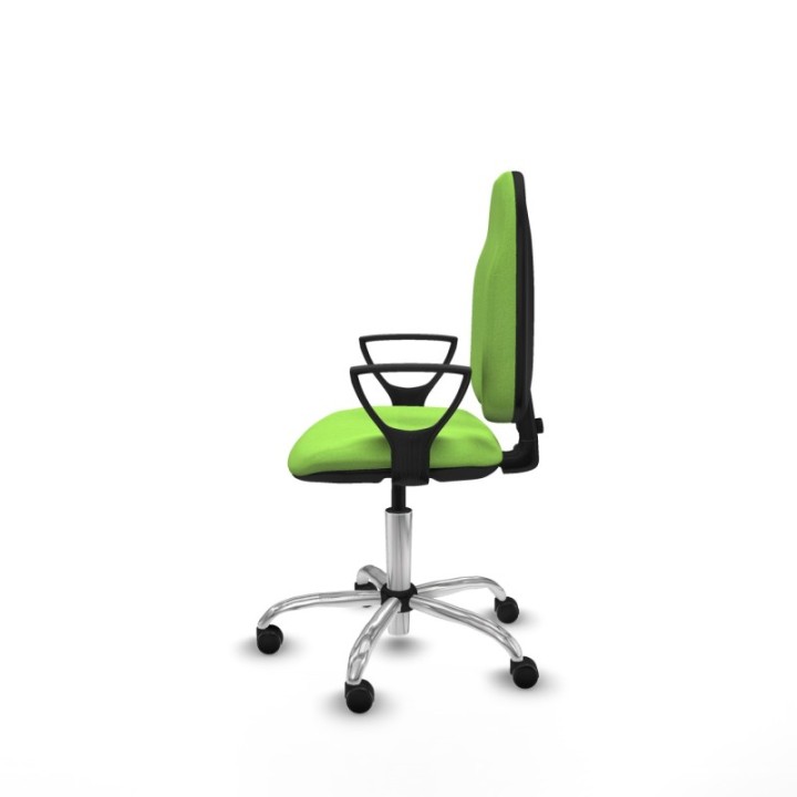 Algarra CP bali pistacho brazos fijos base cromada ruedas autofrenantes 50mm