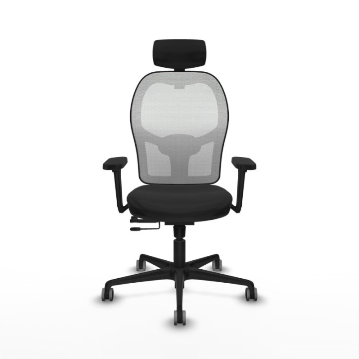 Jorquera traslack malla blanca similpiel negro brazos 3D base nailon cabecero 2D ruedas 65mm engomada