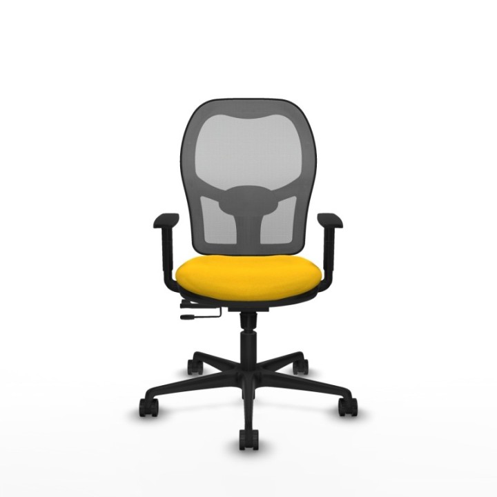 Jorquera traslack malla gris bali amarillo brazos 1D base nailon  ruedas 65mm nailon