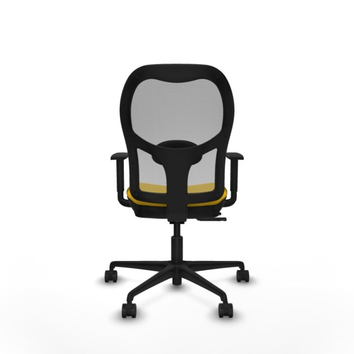 Jorquera traslack malla gris bali amarillo brazos 1D base nailon  ruedas 65mm nailon