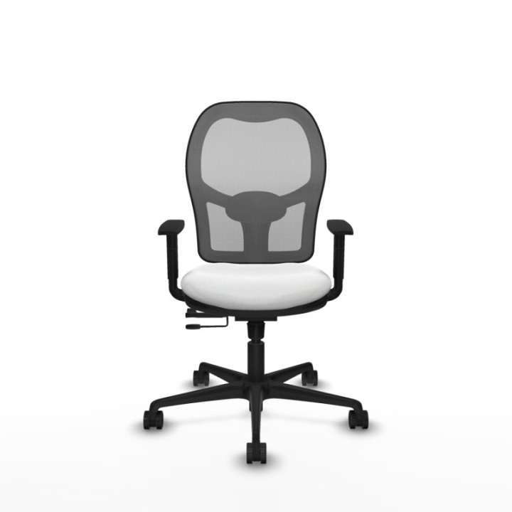 Jorquera traslack malla gris bali blanco brazos 1D base nailon  ruedas 65mm nailon