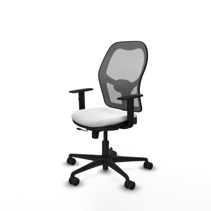 Jorquera traslack malla gris bali blanco brazos 1D base nailon  ruedas 65mm nailon