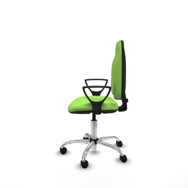 Algarra CP bali pistacho brazos fijos base cromada ruedas nailon 50mm